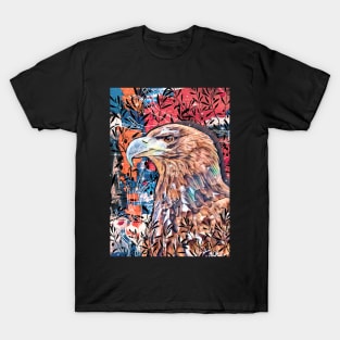 Mystical brown eagle sitting between twigs T-Shirt